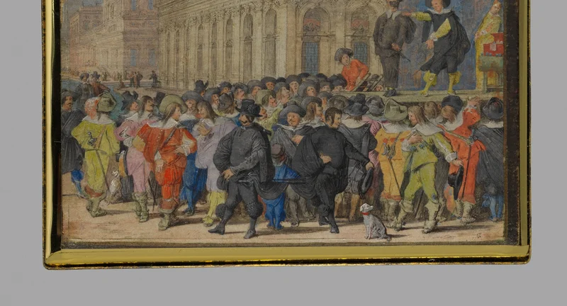 舞台を囲む群衆