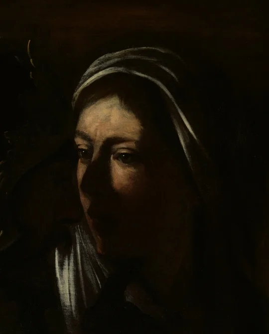 告発する女の顔