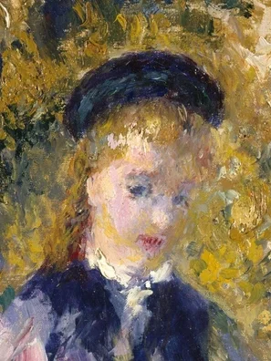 伏し目がちな女性の顔