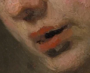 少し開いた赤い唇