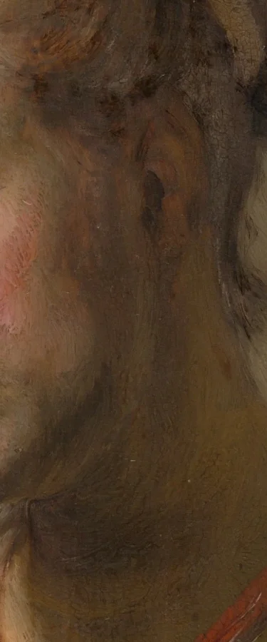 頬と顎の深い影