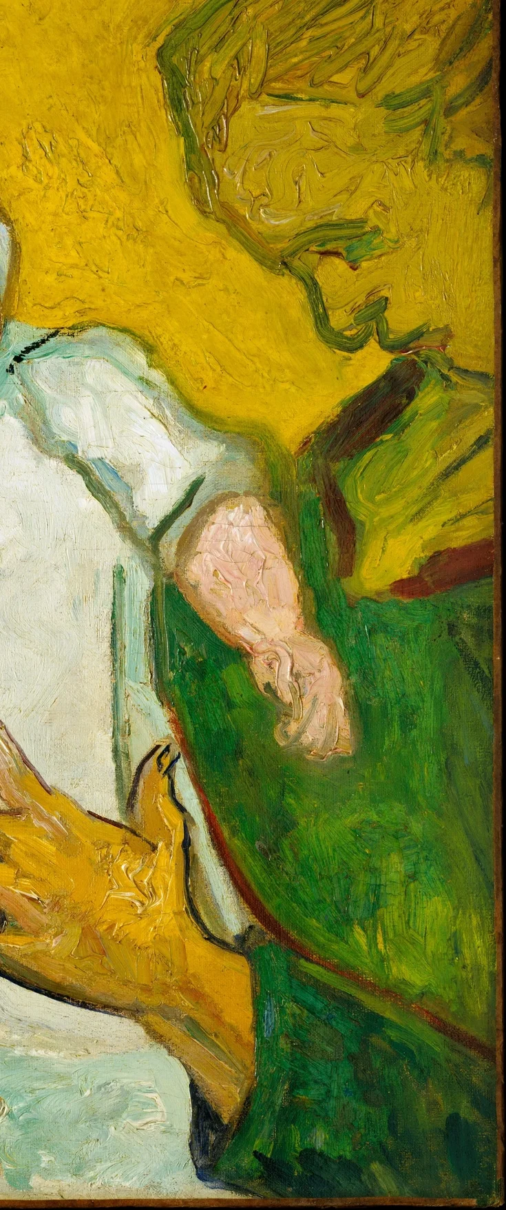 夫人の緑色の服