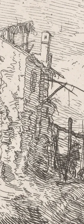 崩れかけた石壁のテクスチャ